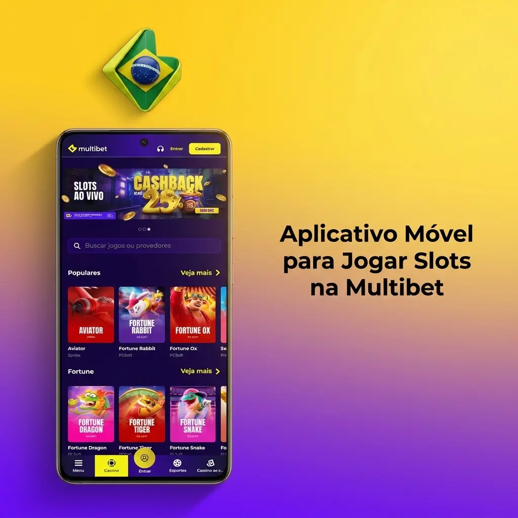 Aplicativo Multibet para jogar slots no celular com interface otimizada para Android e iOS