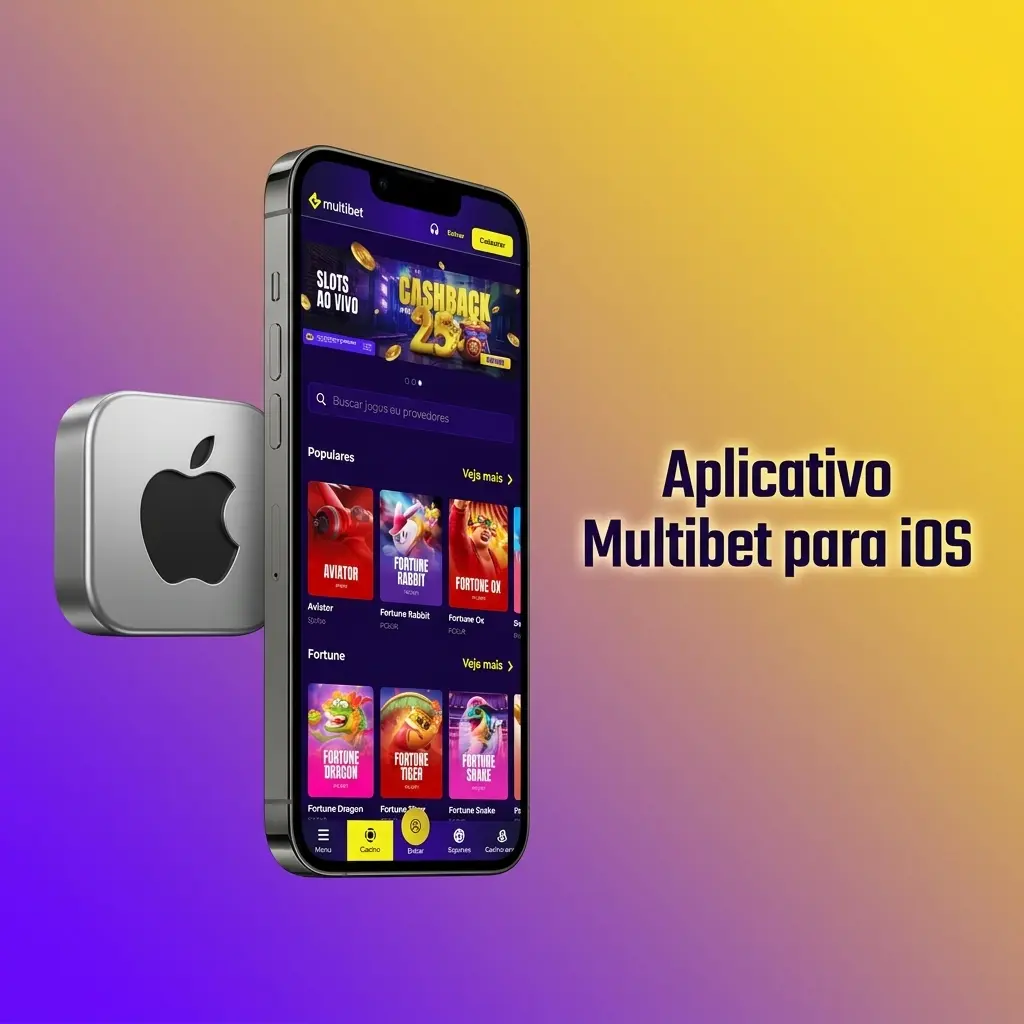 Aplicativo Multibet para iOS disponível para iPhone e iPad com acesso completo às funcionalidades da plataforma