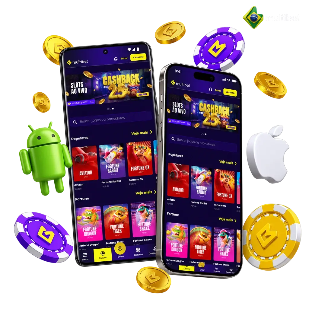 Aplicativo Multibet para Android e iOS com apostas esportivas, cassino e pagamentos via Pix no Brasil