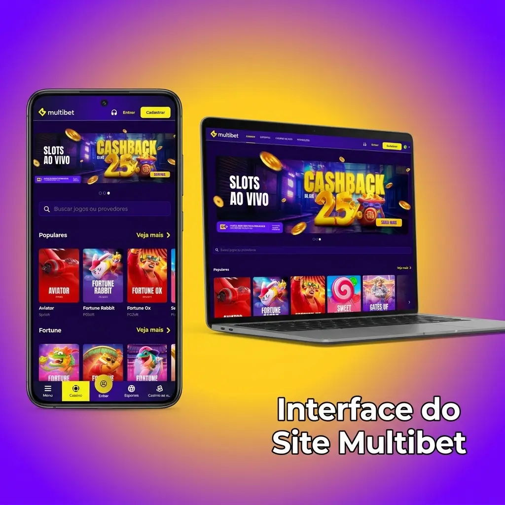 Interface do site Multibet com barra de navegação para apostas esportivas, cassino, esports e promoções