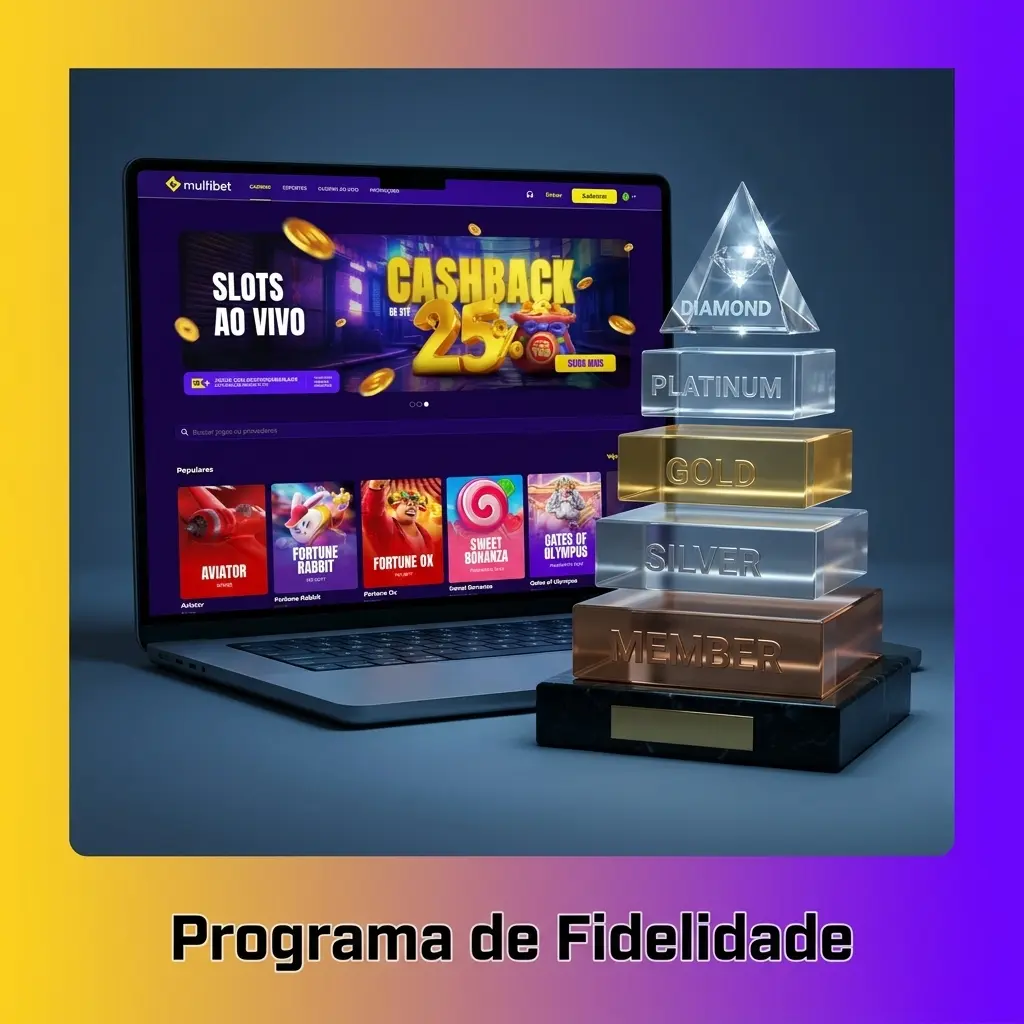 Programa de fidelidade Multibet com níveis Bronze, Prata, Ouro, Platina e Diamante e recompensas exclusivas