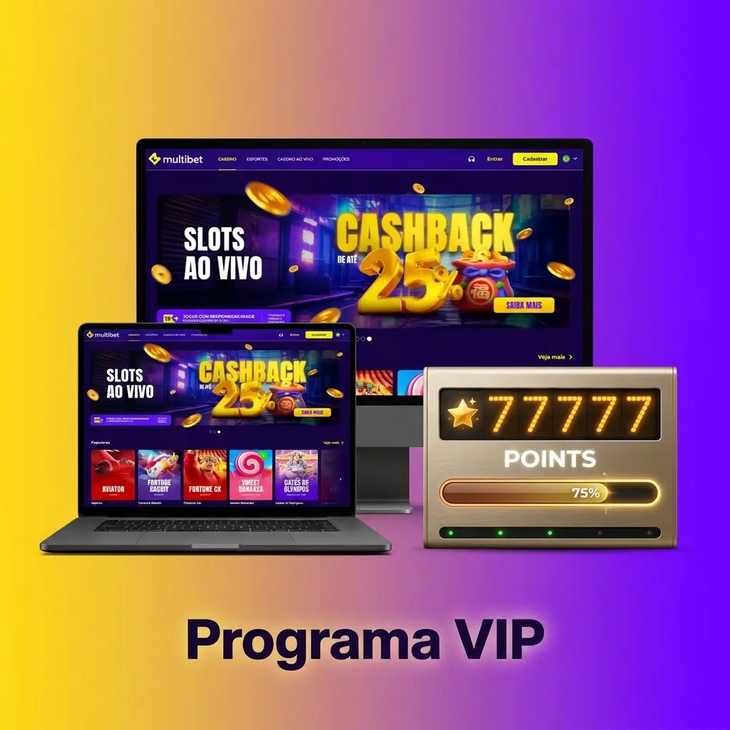 Programa VIP Multibet Brasil com níveis de fidelidade, pontos, cashback, bônus exclusivos e atendimento prioritário