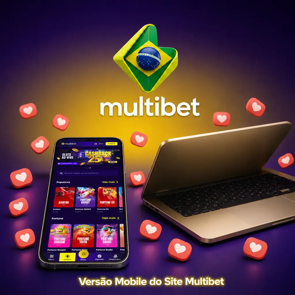 Site mobile da Multibet otimizado para smartphones e tablets, com apostas e jogos de cassino sem instalação de app